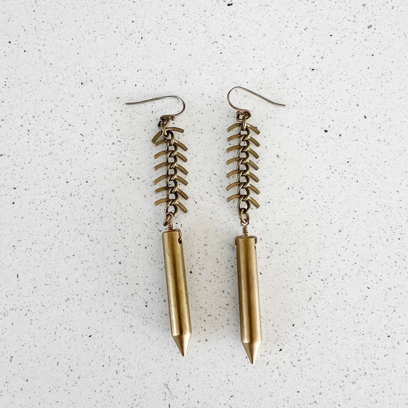 Karma Victoria Jewelry - Karma Victoria Brass Boho Bullet Earring